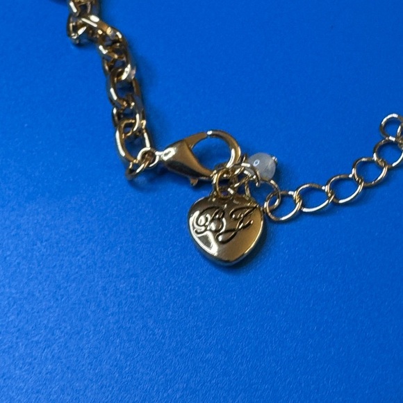 Betsey Johnson Gold Charm Necklace with Cat and Wing Pendants - Picture 6 of 12